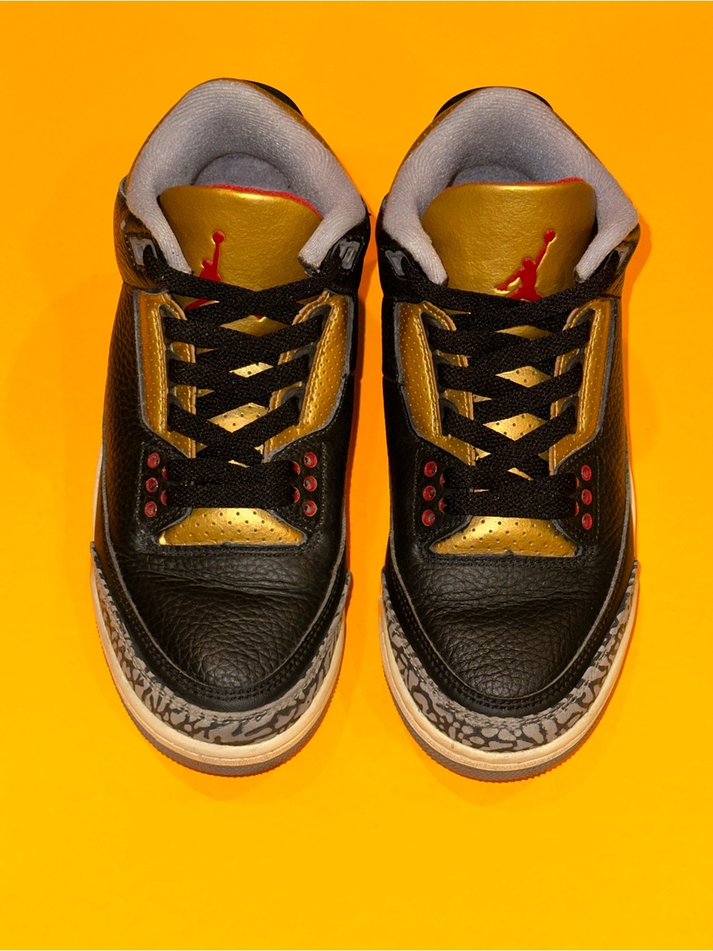 Nike Air Jordan 3 Retro Black Cement Gold CK9246-067 Women’s 7 US